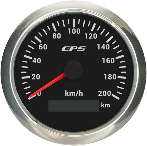 Miniatura 18 de ELING Velocímetro GPS de 3.346 in 0-200 MPH Kit de medidor de velocidad para coche, camión, motocicleta con 7 retroiluminaciones 12 V 24 V