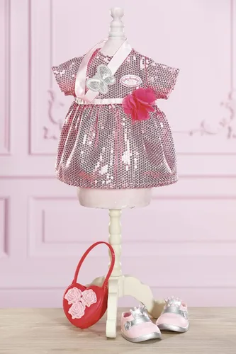 Miniatura 6 de Baby Annabell Atuendo glamour de lujo de 16.9 in – brillante ropa de fiesta – fácil para manos pequeñas, juego creativo promueve la empatía