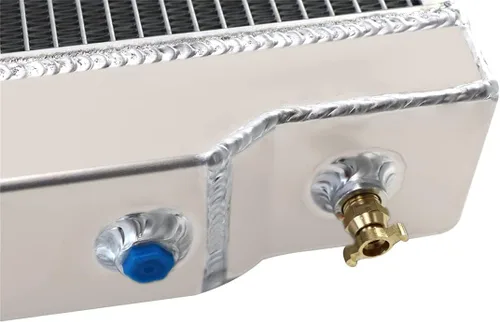 Miniatura 6 de Radiador CC583 compatible con Jeep CJ5 CJ6 CJ7 1972-1986 y Scrambler AT/MT 1981-1985, radiador de aluminio completo de 4 filas + 2 ventiladores
