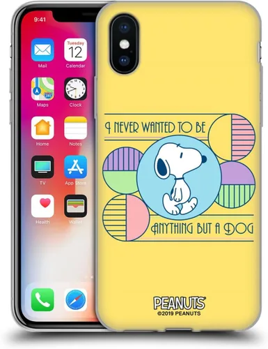Miniatura 123 de Head Case Designs Snoopy Deco Dreams - Funda de gel suave con licencia oficial de Peanuts Blue Pattern compatible con Apple iPhone 7 Plus/iPhone 8