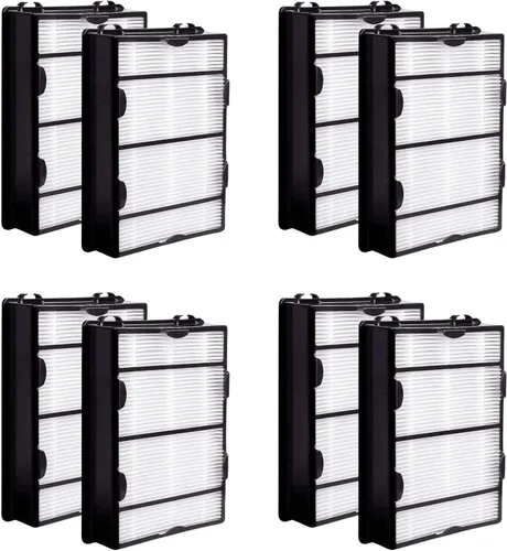 Miniatura 13 de Nispira Filtro HEPA verdadero (4) + repuesto de prefiltro de carbono (8) compatible con el filtro de purificador de aire Holmes HAPF600 HAPF600D