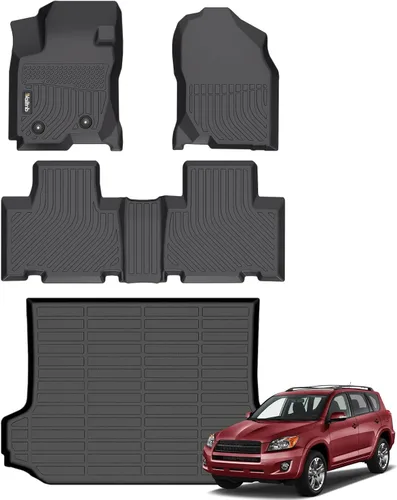 Miniatura 111 de Tapetes de piso para todo clima y forro de carga con respaldo para Chevrolet Suburban de 7 asientos 2021-2025 / GMC Yukon XL de 7 asientos