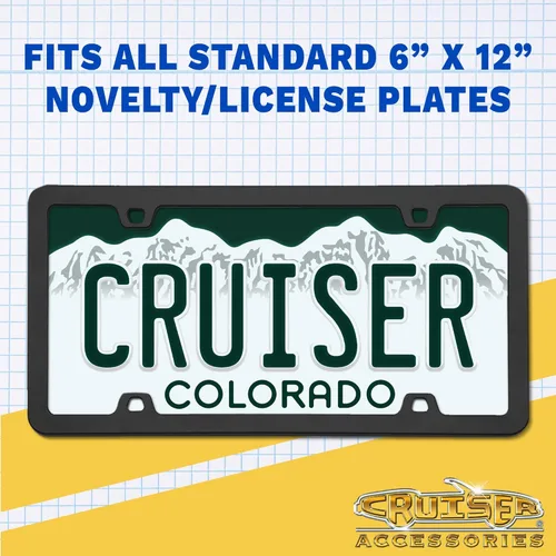 Miniatura 4 de Cruiser Accessories 22230 Marco para placa de coche con alambre de púas II, cromado, 1 marco
