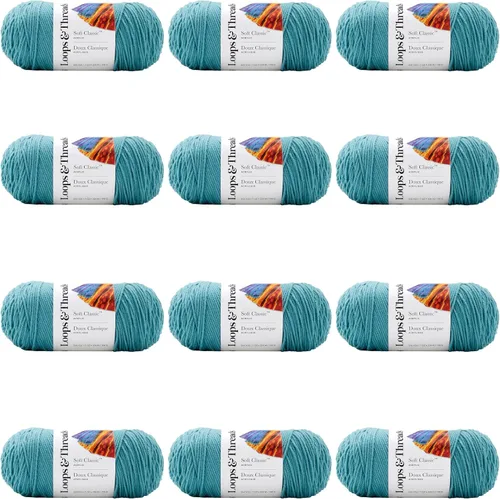 Miniatura 32 de MICHAELS Paquete de 12: Hilo sólido Soft Classic™ de Loops & Threads®