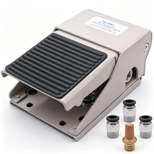 Miniatura 12 de Twidec /10A 250VAC momentáneo antideslizante plástico pedal interruptor SPDT NO NC manos libres negro interruptor de pie para CNC industrial con 3.3