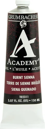 Miniatura 6 de Grumbacher Academy Pintura al óleo, 5.1 fl oz/5.07 oz, color ámbar crudo Umber crudo