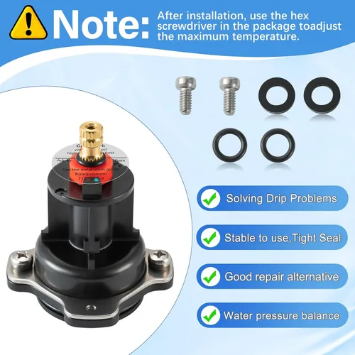Miniatura 5 de GP876851 Kit de tapa mezcladora y cartucho de equilibrio de presión, compatible con las plataformas Kohler K-304 y K-11748, kit de reparación