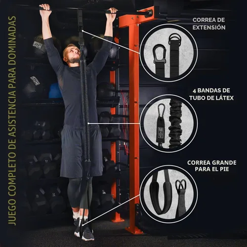 Miniatura 2 de Pull Up Assistance Bands - 4 Heavy Duty Pull Up Bands with Adjustable Strap and Foot Rest - Stackable Pull Up Assist Band Set for Pull Up Bar