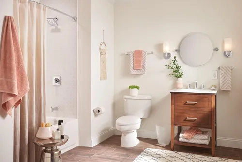 Miniatura 2 de Moen Genta LX Cromo Moderno Soporte de Toalla de 24 Pulgadas para Montar en Pared, Soporte de Toalla Individual para Baño, BH3824CH Cromado