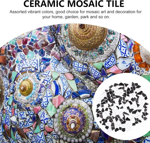 Miniatura 6 de VOSAREA Mosaico de cerámica DIY Mosaico Azulejo de mosaico de flores Cesta de vidrio Mosaico de vidrio Azulejos de mosaico esmaltado Artesanías