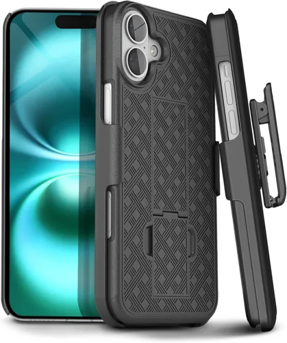 Miniatura 24 de MOTIVE Funda para iPhone 14, funda con clip para cinturón para Apple iPhone 14, funda protectora delgada y resistente a prueba de golpes con soporte