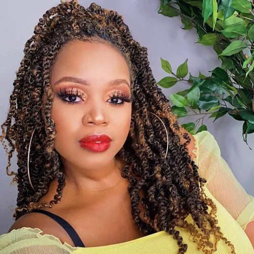 Miniatura 44 de Beyond Beauty Cabello de Ganchillo Spring Twist 90 hebras 8 pulgadas Spring Twists Esponjosas Trenzado, Trenzas de Ganchillo Spring Twist Bomb Twist