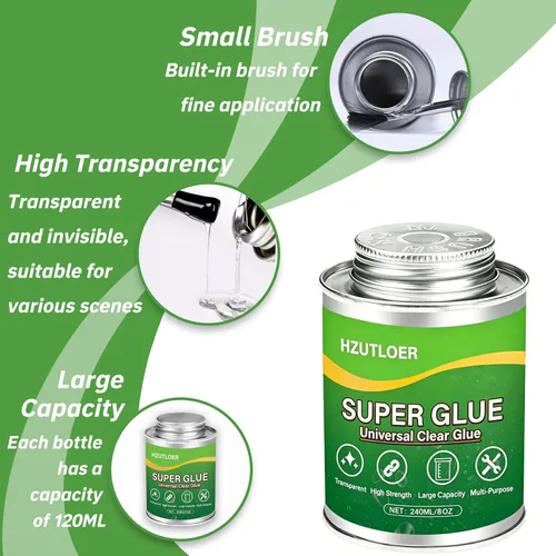 Miniatura 3 de Super Glue,Clear Glue with Brush,All Purpose Strong Adhesive,Instant Superglue Multi-Purpose Glue for