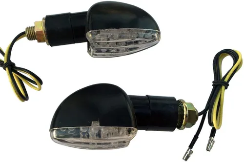 Miniatura 2 de Black LED Motorcycle Turn Signal Blinkers Side Marker Indicators Blinkers Compatible for 2015 Kawasaki Ninja H2R