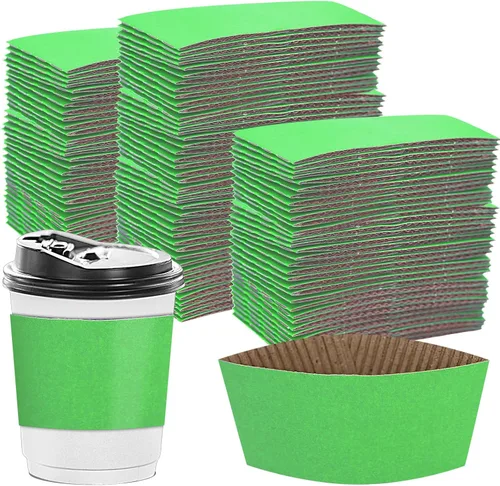 Miniatura 8 de zsccxq Fundas desechables para taza de café, papel kraft corrugado, fundas protectoras aisladas para tazas de café, expreso para bebidas calientes