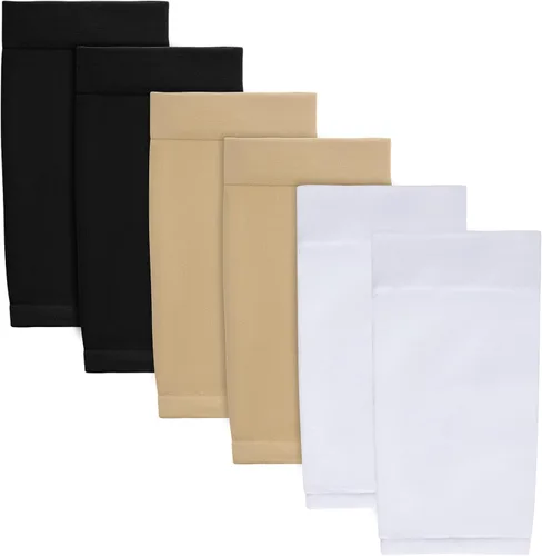 Miniatura 11 de HOVEOX 3 pares de cubiertas de tatuaje para el antebrazo, cubierta de tatuaje, mangas de compresión para brazos para mujeres y hombres Blanco