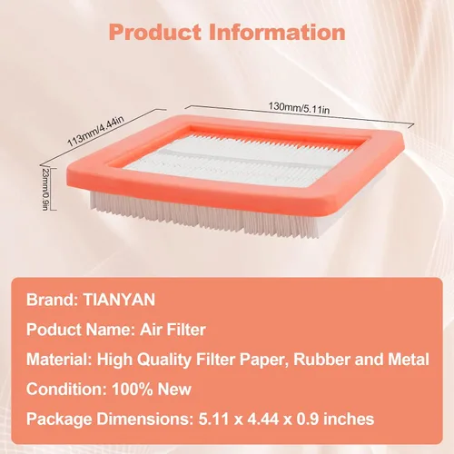 Miniatura 3 de TIANYAN 17211-Z8B-901 Filtro de aire para Honda GCV160LAO GCV190LA GC190LA HRR216 HRB216 HRB217 HRC216 HRS216 HRT216 HRZ216 HRX217 EB2800I EGG 2800I