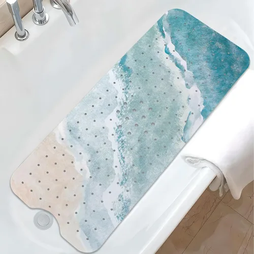 Miniatura 24 de Tapete de baño de sirena antideslizante, bonito tapete de baño de goma para bañera, tapete de baño para niños y niñas pequeñas, tapete de ducha