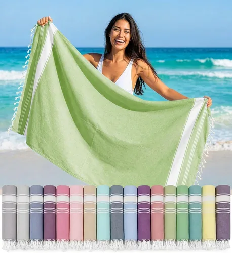 Miniatura 72 de LANE LINEN - Paquete de 4 toallas de playa de gran tamaño, toalla de piscina prelavada, extragrande, de secado rápido y sin arena, toalla de viaje