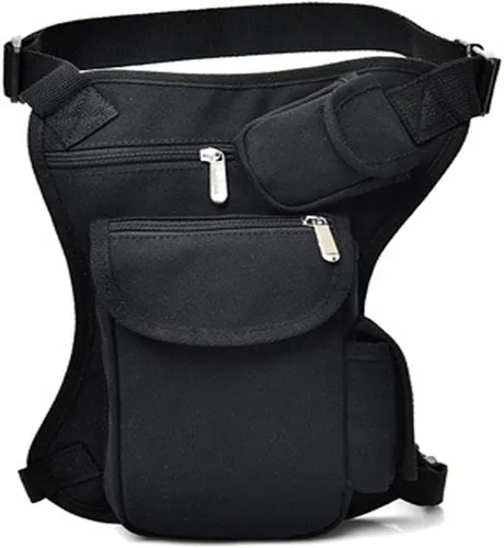 Miniatura 7 de Pequeña bolsa multiusos para pierna de cintura caída, bolsa de lona táctica para la cadera, paquete Molle para deporte, camping, senderismo, Verde