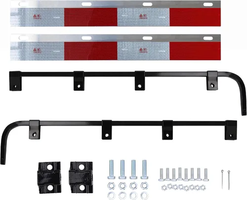 TBOZZ Soporte de colgador de guardabarros de recubrimiento electrónico negro con herrajes, vendido por pares
