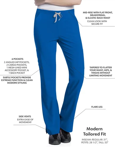 Miniatura 2 de Urbane Performance 9312 New Royal - Pantalones de uniforme médico elásticos 6 unidades para mujer