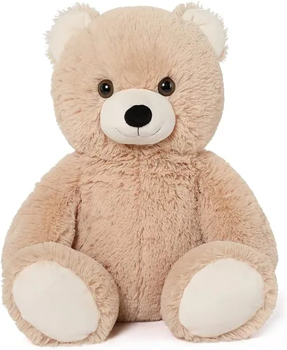 Miniatura 18 de Tezituor Oso de peluche de béisbol de 18 pulgadas, oso de peluche amarillo con sombrero para niños y niñas, bonito oso deportivo, regalo para fiesta