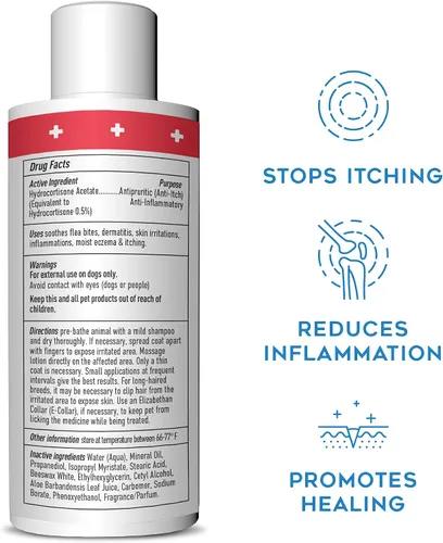 Miniatura 2 de DOGSWELL Remedy + Recovery Loción de hidrocortisona al 0.5% para perros, 4 onzas (el embalaje puede variar)