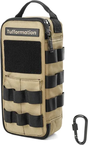 Tufformation Bolsa de herramientas pequeña de alta resistencia, estuche organizador portátil con asa de cremallera. Perfecto para EDC, motocicleta,