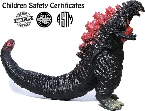 Miniatura 3 de Godzilla Toys - Juego de 8 figuras de acción movibles para cumpleaños de niños 2019, rey de los monstruos ardiendo Heisei Mecha Ghidorah, paquete