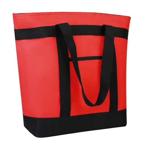Miniatura 26 de Bolsa de mano reutilizable aislada para compras de comestibles para mujeres/hombres, pizza/bolsa de entrega de alimentos para mantener la comida