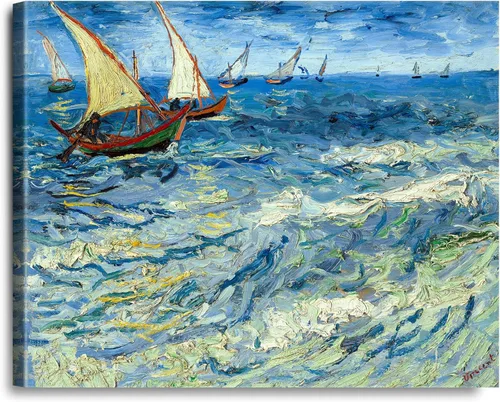Miniatura 55 de A&T ARTWORK Noche estrellada sobre el Ródano de Vincent Van Gogh. Tamaño del marco: 36 x 30 pulgadas, tamaño de la imagen: 30 x 24 pulgadas