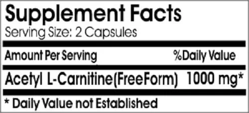Miniatura 2 de Acetil L-Carnitina 1000 Mg 200 Cápsulas