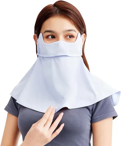 Miniatura 9 de Polaina para el cuello, bufanda facial UPF 50+, pasamontañas, pañuelos de tela con bucles para las orejas