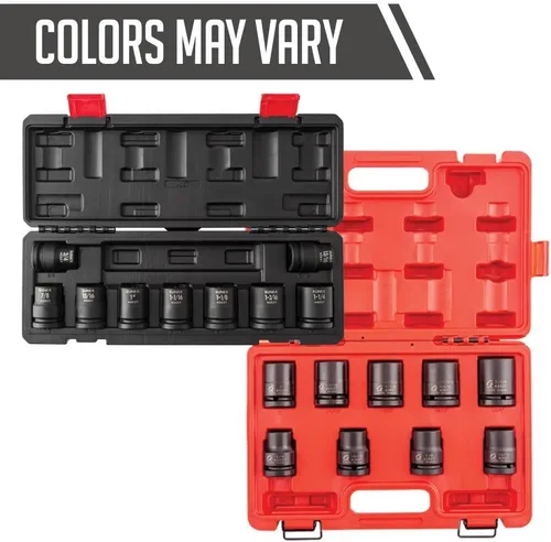 Miniatura 6 de SUNEX TOOLS 4687 Juego de llaves de impacto SAE de 12 puntos con accionamiento de 3/4 pulgadas, 9 piezas