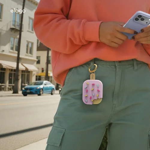 Miniatura 7 de elago Funda de Helado Compatible con AirPods Pro 3 - Funda de Protección Completa - Incluye Mosquetón, Soporta Carga Inalámbrica, Protección Total