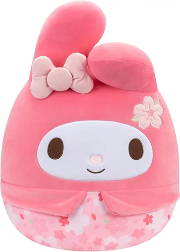 Miniatura 13 de Squishmallows Original Sanrio 14 Pulgadas Aniversario 50 Rosa en Relieve Hello Kitty – Peluche Oficial Jazwares (Grande)