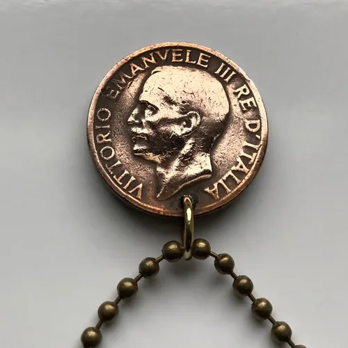 Miniatura 3 de 1923 Italy Italia 10 Cent coin pendant honey bee bumble bee beekeeper honey farmers pollination beehive Roma Milan Florence Venice Napoli Turin Pisa