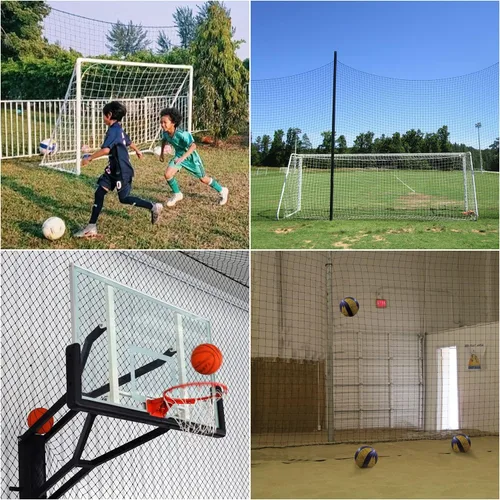 Miniatura 7 de Red de protección trasera para fútbol, red de barrera de alto impacto, malla de nailon para practicar deportes de 10 x 20 pies/10 x 30 pies/10 x 40