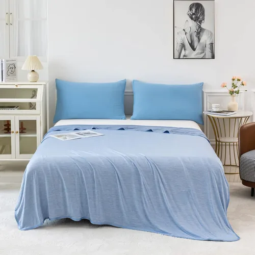 MUKKA Manta de verano (50 x 60 pulgadas) para dormir con calor en verano, mantiene el cuerpo fresco en noches cálidas, manta para adultos, niños y