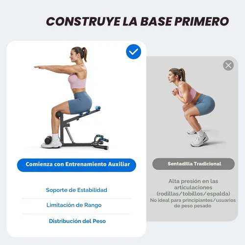 Miniatura 4 de MERACH Deep Squat Machine for Women, Adjustable Glutes Trainer Machine, Core & Leg Exercise, Push Up Board Workout Equipment at Home Gym