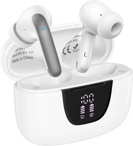 Auriculares inalámbricos Samsung Bluetooth 5.3 para Samsung Galaxy S26 S25 Ultra/S24/S23/A17/A16/A56/LED con micrófono con cancelación de ruido,
