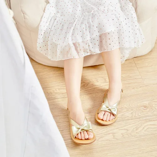 Miniatura 3 de Felix & Flora Sandalias para niña pequeña - Zapatos de vestir para niña de flores, puntera abierta, zapatos planos de verano para niños pequeños