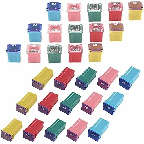 Kit de fusibles surtidos de 30 piezas automotrices de combinación de perfil bajo y alto/STD con forma de caja para camionetas pickup Ford, Chevy/GM,