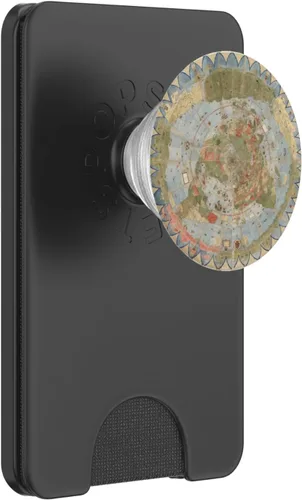 Miniatura 8 de Urbano Monte Flat Earth Map Mapa de Mundi Atlas Cartografía PopSockets PopGrip intercambiables