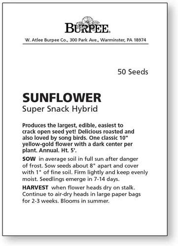 Miniatura 2 de Burpee Super Snack Semillas de Girasol 50 semillas