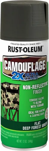 Rust-Oleum 279175 - Pintura en aerosol camuflaje 2X Ultra Cover, 12 oz, Verde bosque profundo