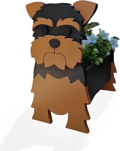 Miniatura 45 de Macetero de flores para perros, regalos para mujeres, bonitas macetas de PVC para perros, macetas para interiores y exteriores, maceta de jardín