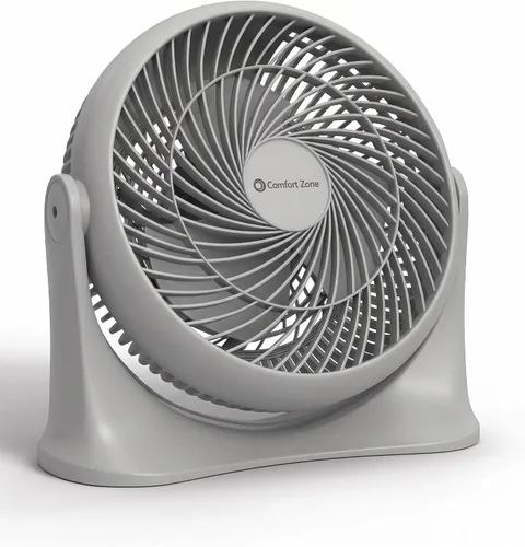 Miniatura 10 de Comfort Zone Ventilador circulador de aire de mesa de alta velocidad de 11 pulgadas, ventilador personal silencioso con 3 velocidades e inclinación