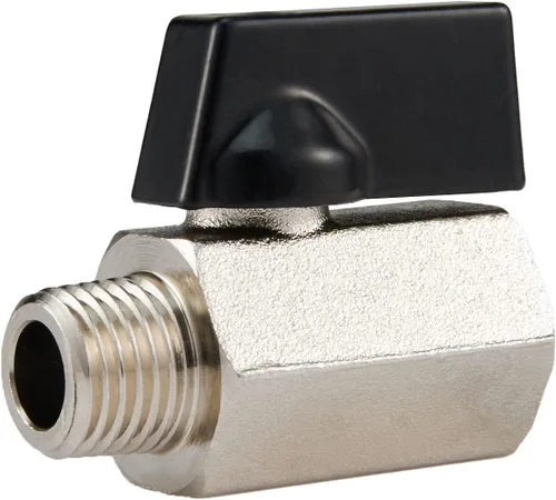 Miniatura 2 de EFIELD 1/4 Válvula de bola de latón de 1/4 "hembra NPT X 1/4" macho NPT válvula de cierre roscada, (MINI001)